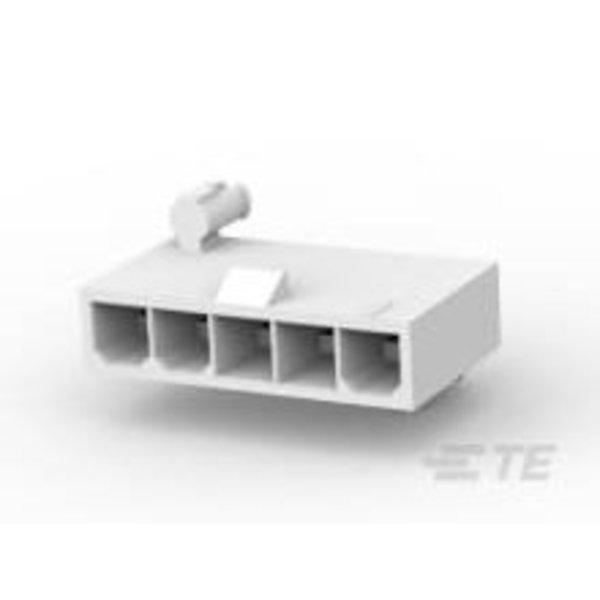Te Connectivity Rectangular Power Connector, 5 Contact(S), Male, Solder Terminal, Plug 2029054-5